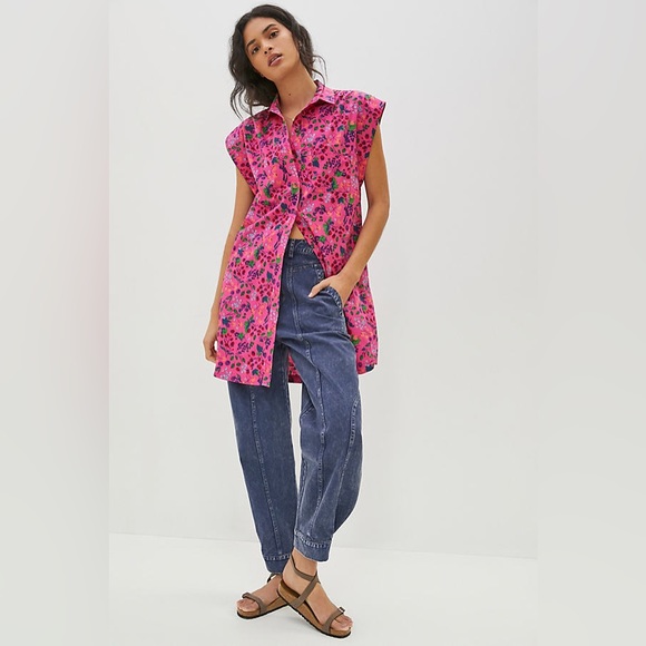 Maeve Anthroplogie Toni Cotton Tunic Dress - Picture 4 of 16